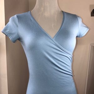 Prana Blue Wrap Top M